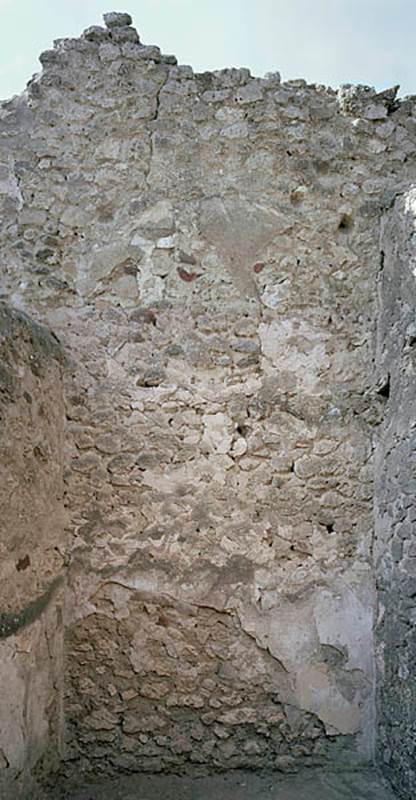 V.1.18 Pompeii. c.2005-2008. Room “c”.
North wall before restoration. Photo by Hans Thorwid.
Photo courtesy of The Swedish Pompeii Project.