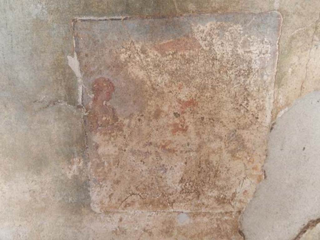 V.4.a Pompeii. May 2015. Summer triclinium, unidentified faded painting on south wall. Photo courtesy of Buzz Ferebee.