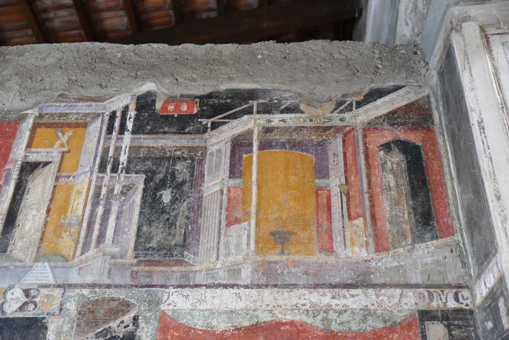 V.4.a Pompeii. March 2018. Room ‘h’, upper south wall in south-west corner.
Foto Annette Haug, ERC Grant 681269 DÉCOR.