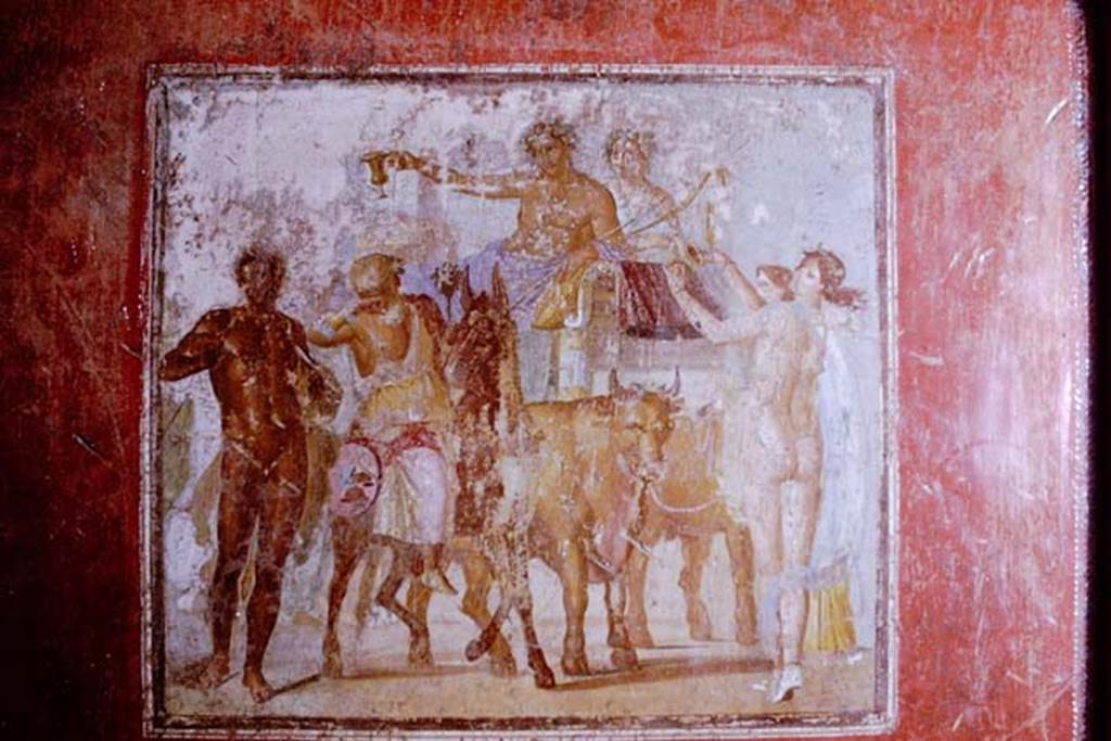 V.4.a Pompeii. 1968. Central painting from south wall of tablinum. Photo by Stanley A. Jashemski.
Source: The Wilhelmina and Stanley A. Jashemski archive in the University of Maryland Library, Special Collections (See collection page) and made available under the Creative Commons Attribution-Non Commercial License v.4. See Licence and use details.
J68f0670