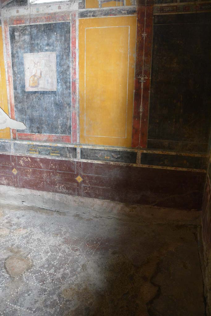 V.4.a Pompeii. March 2018.
Room ‘g’, east wall detail of panel next to central panel on east wall.
Foto Annette Haug, ERC Grant 681269 DÉCOR.