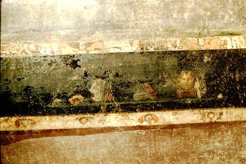 V.4.a Pompeii. 1957. South end of east wall of cubiculum on south side of atrium.
Photo by Stanley A. Jashemski.
Source: The Wilhelmina and Stanley A. Jashemski archive in the University of Maryland Library, Special Collections (See collection page) and made available under the Creative Commons Attribution-Non Commercial License v.4. See Licence and use details.
J57f0292