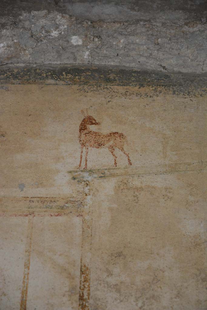 V.4.a Pompeii. March 2018. Room ‘c’, detail from upper south wall, east end of centre.
Foto Annette Haug, ERC Grant 681269 DÉCOR.