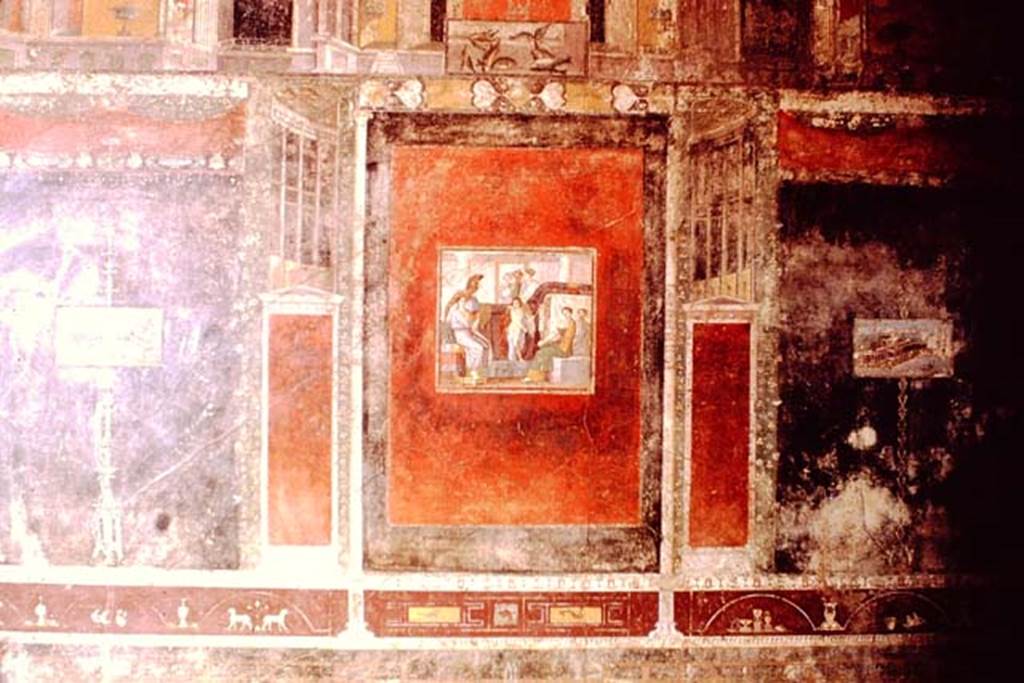 V.4.a Pompeii. 1961. North wall of tablinum. Photo by Stanley A. Jashemski.
Source: The Wilhelmina and Stanley A. Jashemski archive in the University of Maryland Library, Special Collections (See collection page) and made available under the Creative Commons Attribution-Non Commercial License v.4. See Licence and use details.
J61f0358