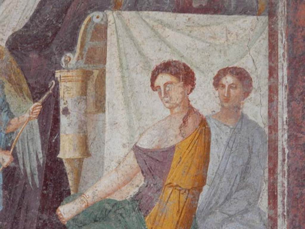 V.4.a Pompeii. May 2015. Detail from central panel on north wall. Photo courtesy of Buzz Ferebee.