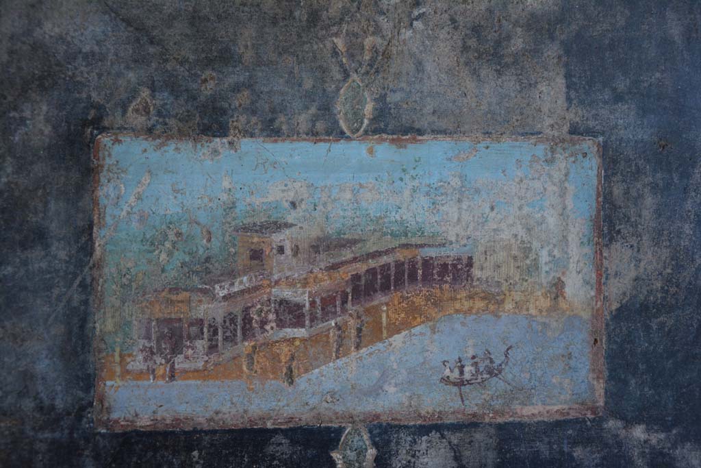 V.4.a Pompeii. March 2018. Room ‘h’, east end of north wall, detail of painted panel.
Foto Annette Haug, ERC Grant 681269 DÉCOR