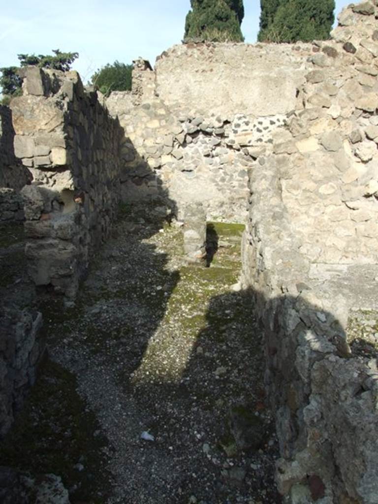 VI.1.7 Pompeii. December 2007. Room 3, looking north, with doorway to room 4, on left.