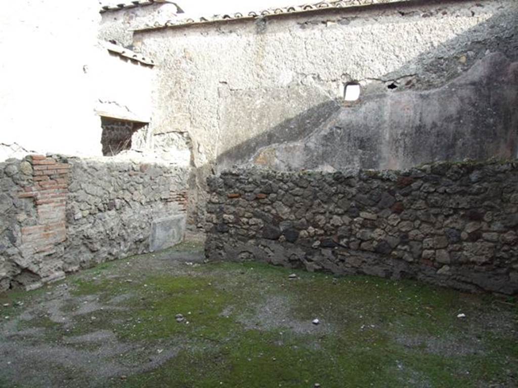VI.1.7 Pompeii. December 2007. Room 23, looking north-west towards doorway to room 22.