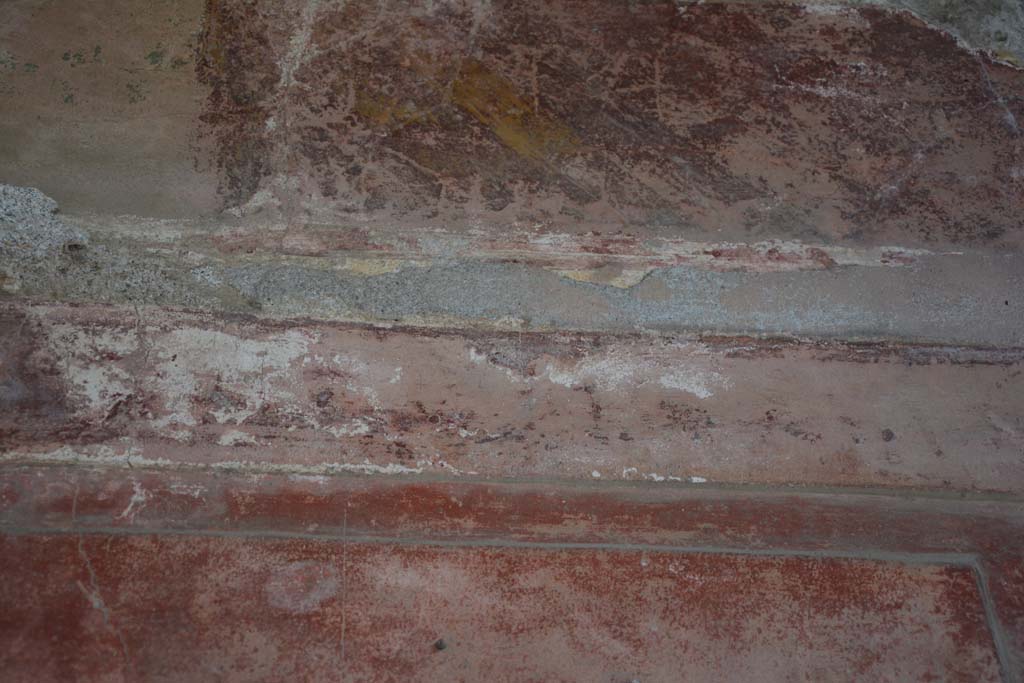 VI.2.4 Pompeii. December 2017. Detail from east side of centre of upper north wall in oecus.
Foto Annette Haug, ERC Grant 681269 DÉCOR.