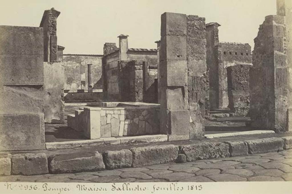 VI.2.4 Pompeii. Pre 1873 photograph by Amodio, no 2956. Looking towards entrance doorways. Photo courtesy of Rick Bauer.
