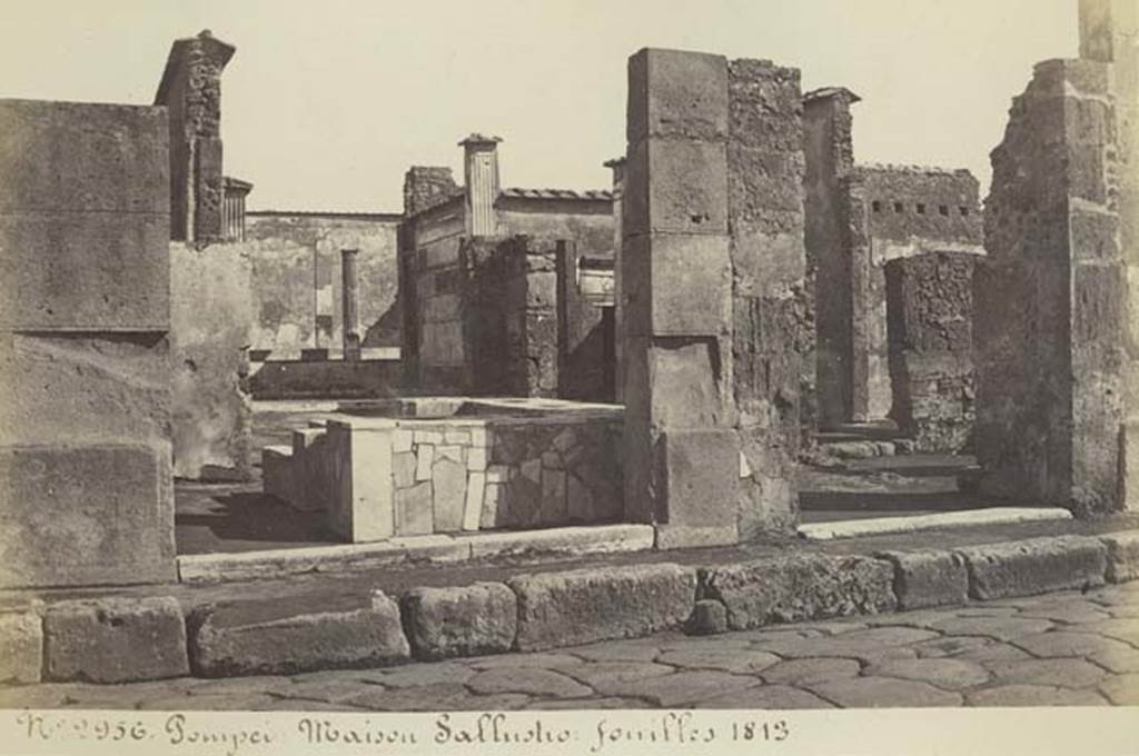 VI.2.4 Pompeii. Pre 1873 photograph by Amodio, no 2956. Looking towards entrance doorways. Photo courtesy of Rick Bauer.