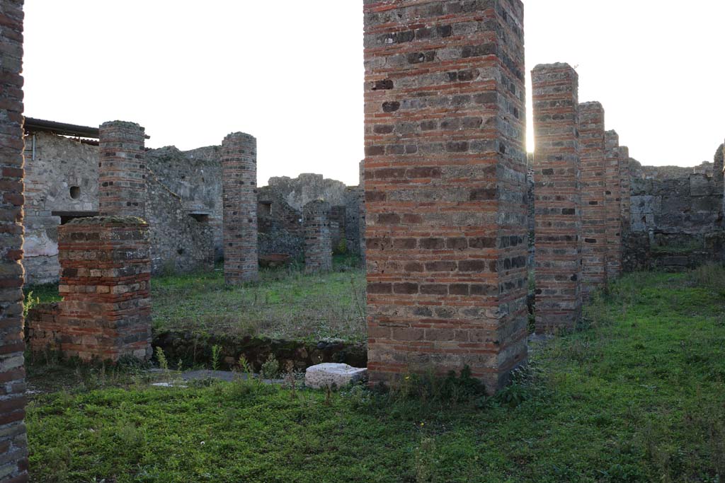 VI.8.20 Pompeii. December 2018. 
Room 4, looking south-west across peristyle area, from east portico. Photo courtesy of Aude Durand.
