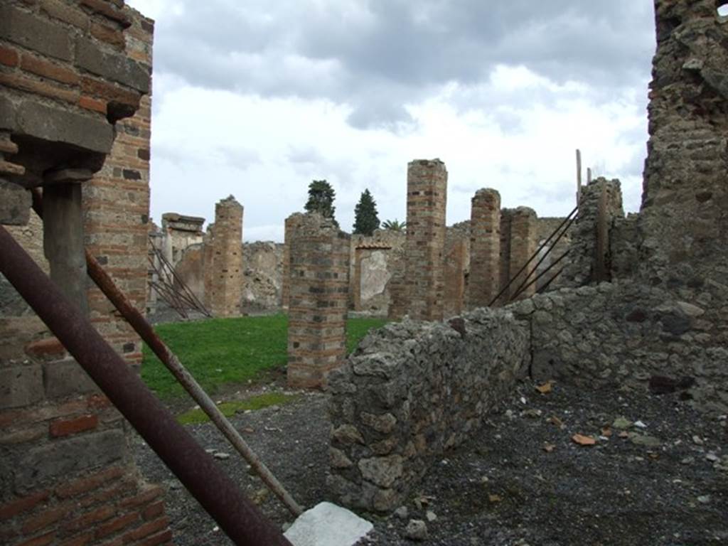 VI.8.20 Pompeii. December 2007.  Looking east towards Room 18 from rear entrance at VI.8.2.
