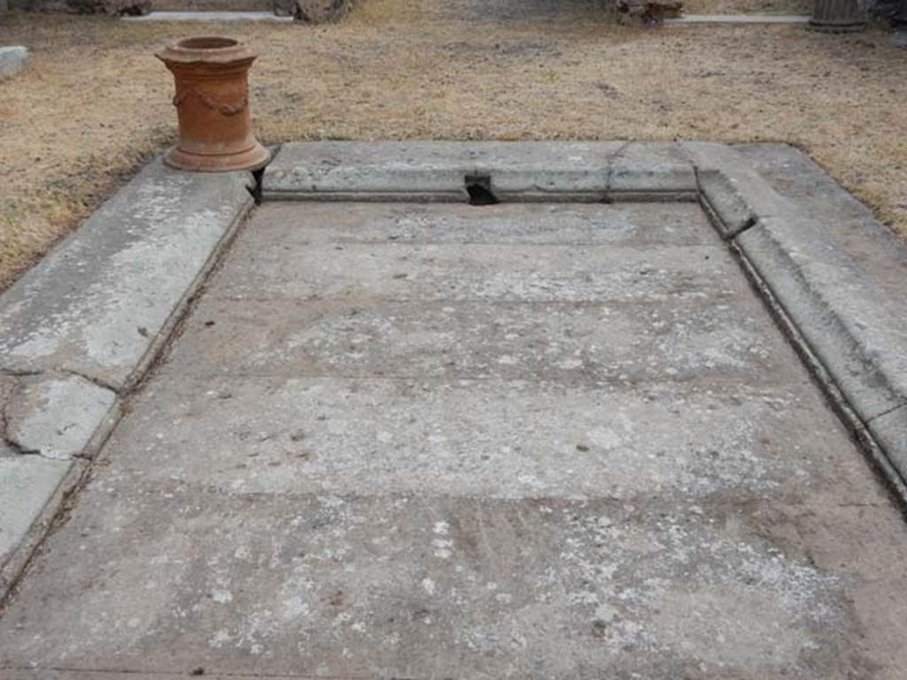 VI.8.22 Pompeii. May 2017. Looking east across impluvium.
Photo courtesy of Buzz Ferebee.