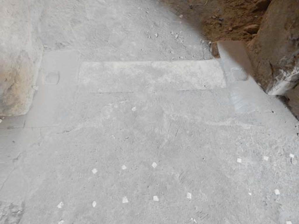 VI.8.23 Pompeii. May 2017. Doorway threshold to corridor to rear leading to garden area, on south side of tablinum. Photo courtesy of Buzz Ferebee.