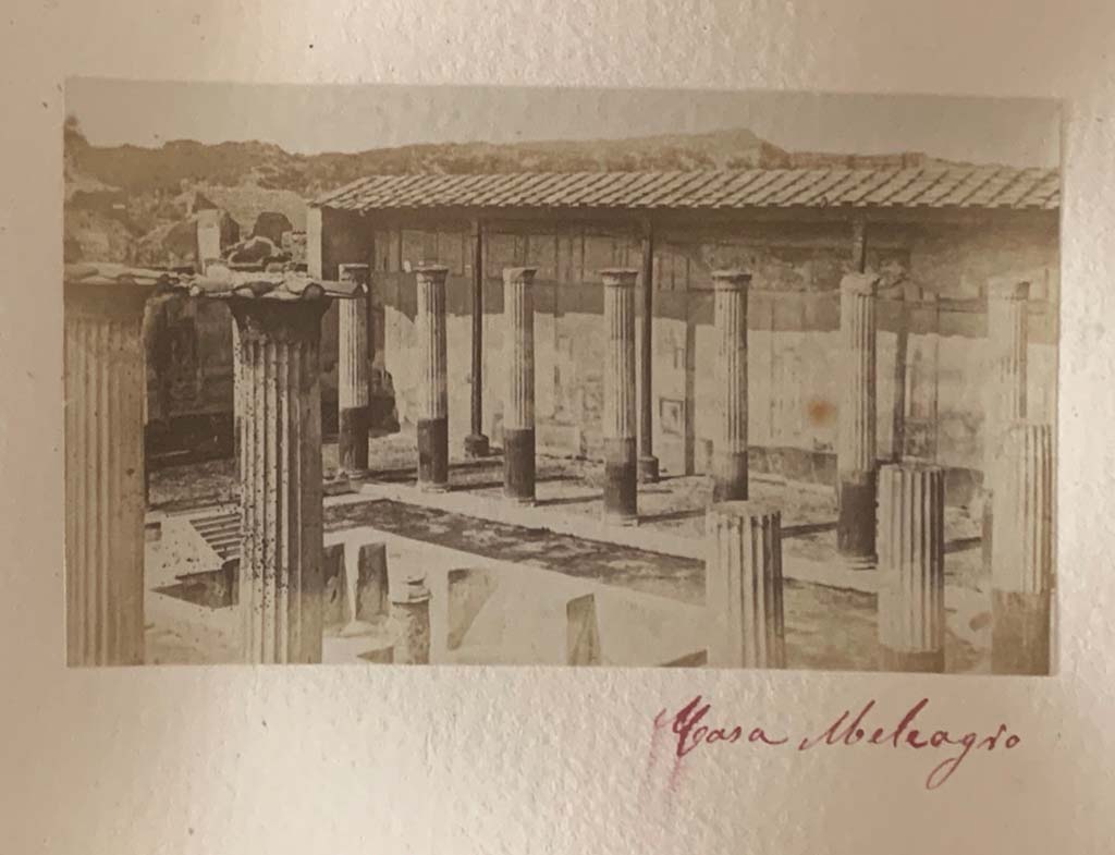 VI.9.2 Pompeii. From an album dated c.1875-1885. Peristyle 16, looking north-west.
Photo courtesy of Rick Bauer.