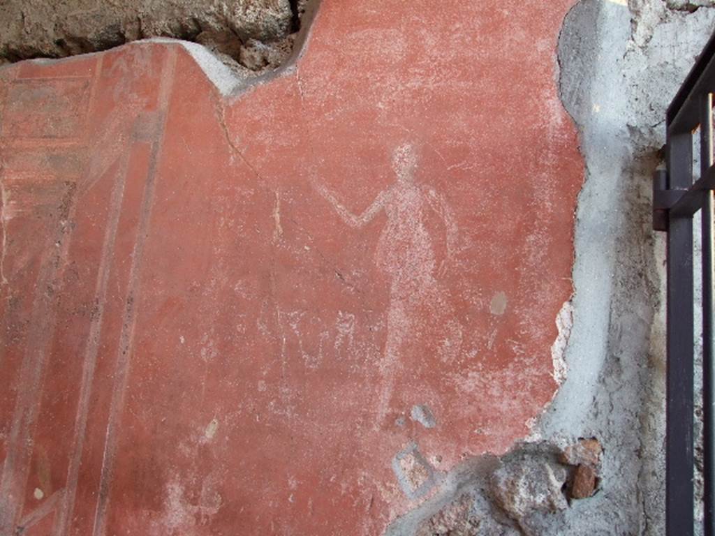 VI.9.2 Pompeii. September 2005. Wall painting on south side of entrance corridor 1.