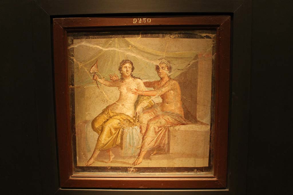 VI.9.2 Pompeii. July 2017. Wall painting of Mars and Venus. Found in House of Meleager but exact location unknown.
Now in Naples Archaeological Museum. Inventory number 9250.
Foto Annette Haug, ERC Grant 681269 DÉCOR