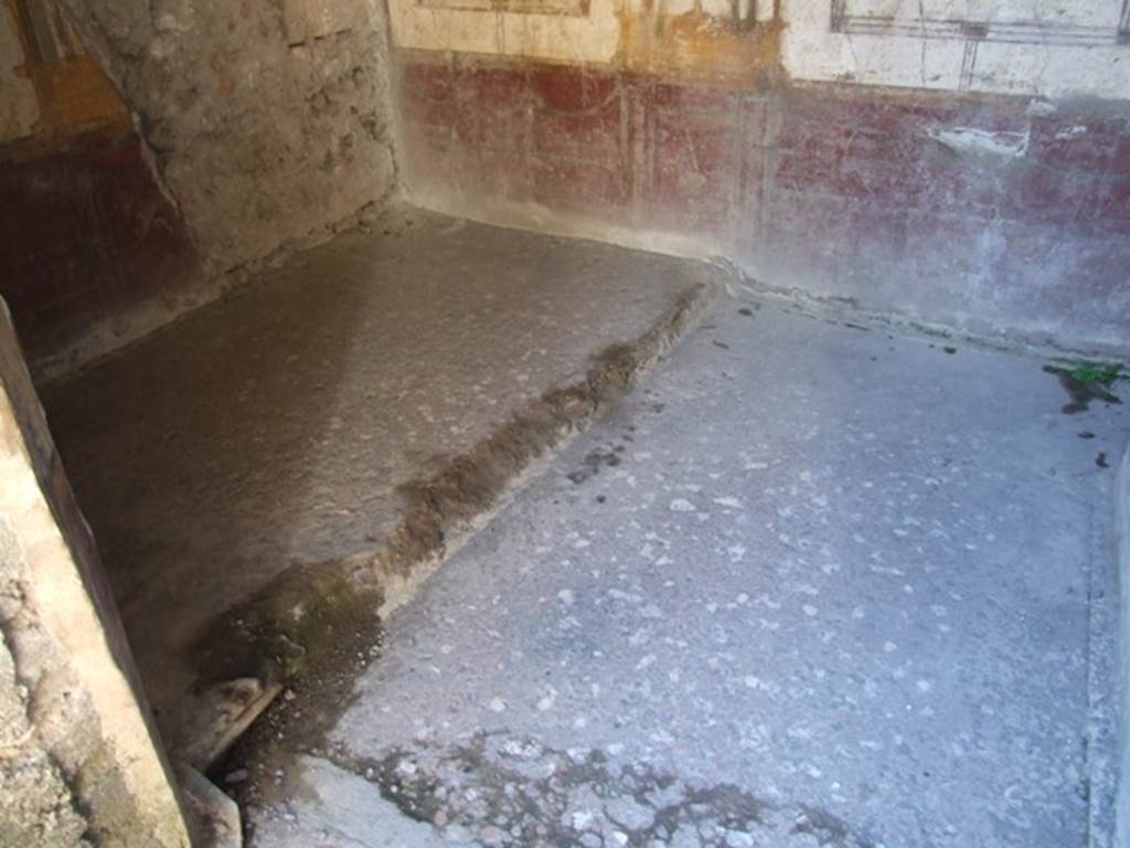 VI.9.6 Pompeii. March 2009. Room 16. Floor and raised bed area.