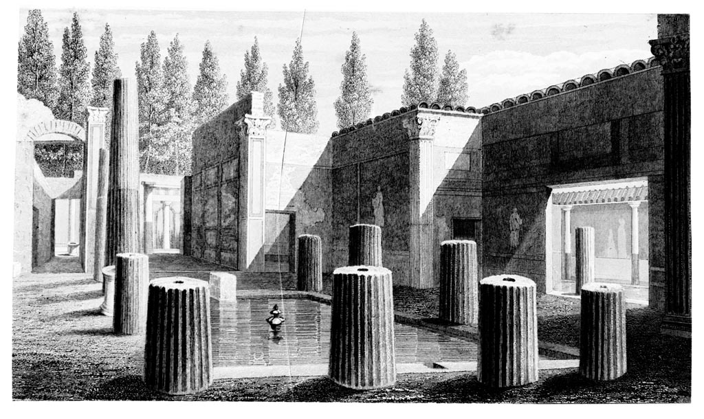 VI.9.6 Pompeii. W.172.
Room 3, looking south-east towards tablinum and doorway leading to peristyle, across atrium with richly painted walls.
Photo by Tatiana Warscher. Photo © Deutsches Archäologisches Institut, Abteilung Rom, Arkiv.