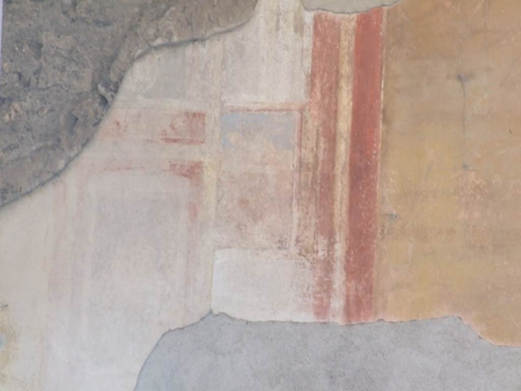 VI.9.6 Pompeii. March 2009. Room 6, wall painting on east end of south wall of peristyle.
