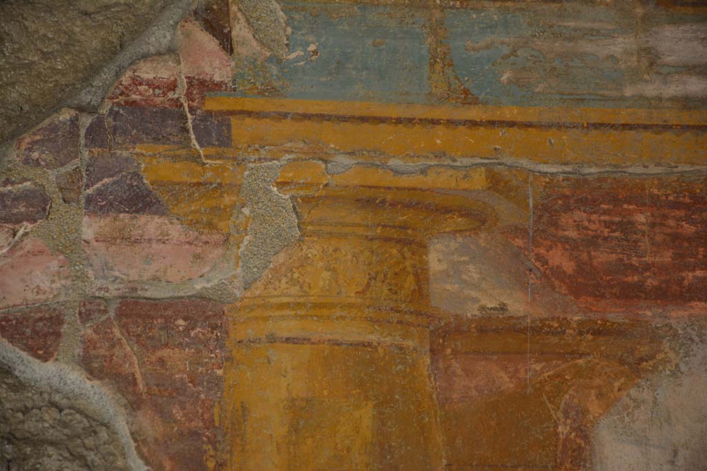 VI.11.10 Pompeii. November 2017. Room 43, detail from upper west wall towards south end.
Foto Annette Haug, ERC Grant 681269 DÉCOR