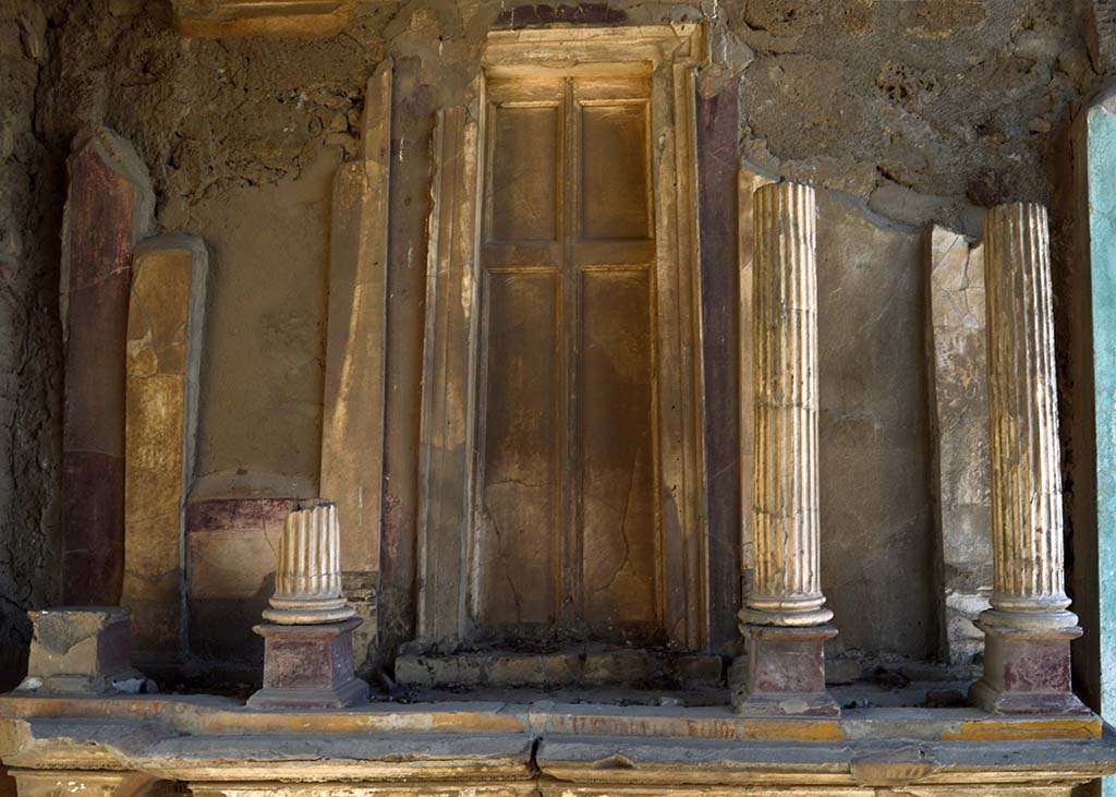 VI.12.2 Pompeii. October 2017. False door on upper west side of entrance corridor.
Foto Taylor Lauritsen, ERC Grant 681269 DÉCOR.
