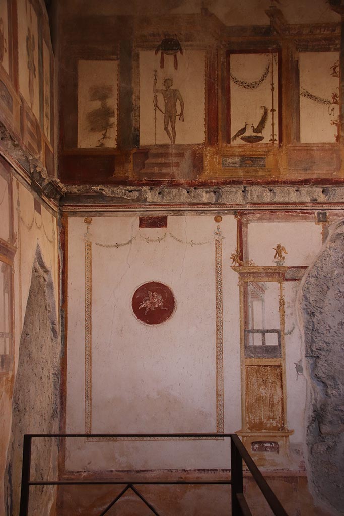 VI.15.1 Pompeii. October 2024. Panel at south end of west wall. Photo courtesy of Klaus Heese.