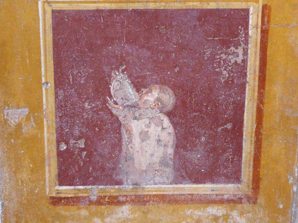 VI.15.1 Pompeii. January 2017. Detail from lower south atrium wall between cubiculum and south ala.
Foto Annette Haug, ERC Grant 681269 DÉCOR.