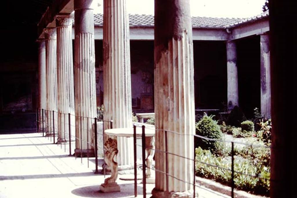 VI.15.1 Pompeii, 1978. Looking south along east portico. Photo by Stanley A. Jashemski.
Source: The Wilhelmina and Stanley A. Jashemski archive in the University of Maryland Library, Special Collections (See collection page) and made available under the Creative Commons Attribution-Non Commercial License v.4. See Licence and use details. J78f0242