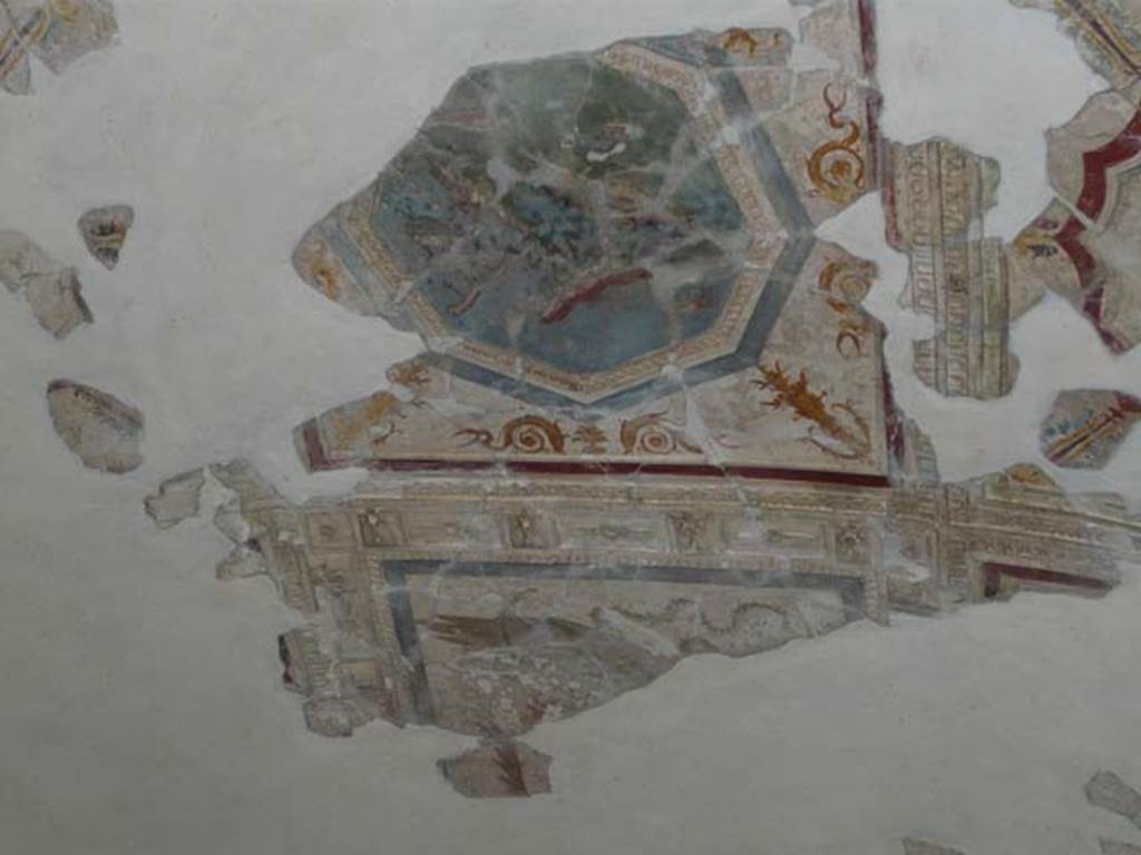 VI.16.7 Pompeii. June 2013. Room R, vaulted painted ceiling, after restoration.
Photo courtesy of Buzz Ferebee.
