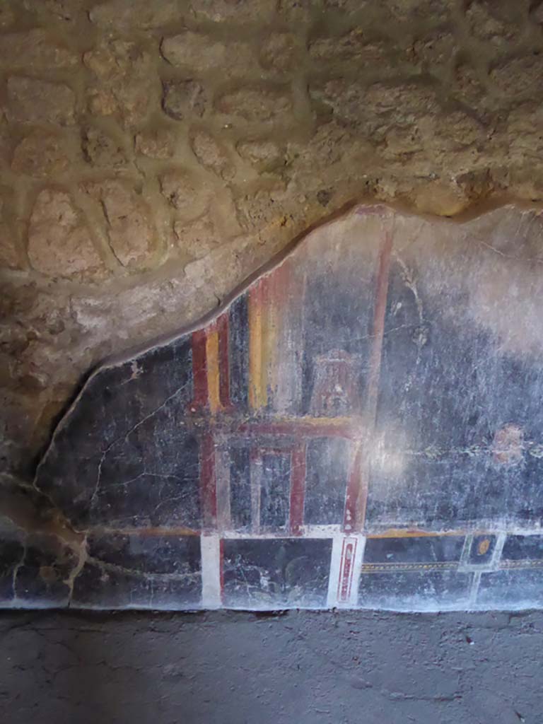 VI.16.7 Pompeii. September 2015. Room M, detail from lower north wall from west side of centre.
Foto Annette Haug, ERC Grant 681269 DÉCOR.