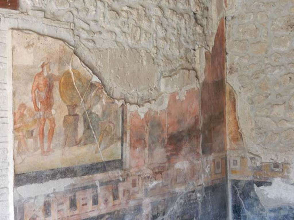 VI.16.7 Pompeii. May 2016. Room G, north wall of oecus. Photo courtesy of Buzz Ferebee.