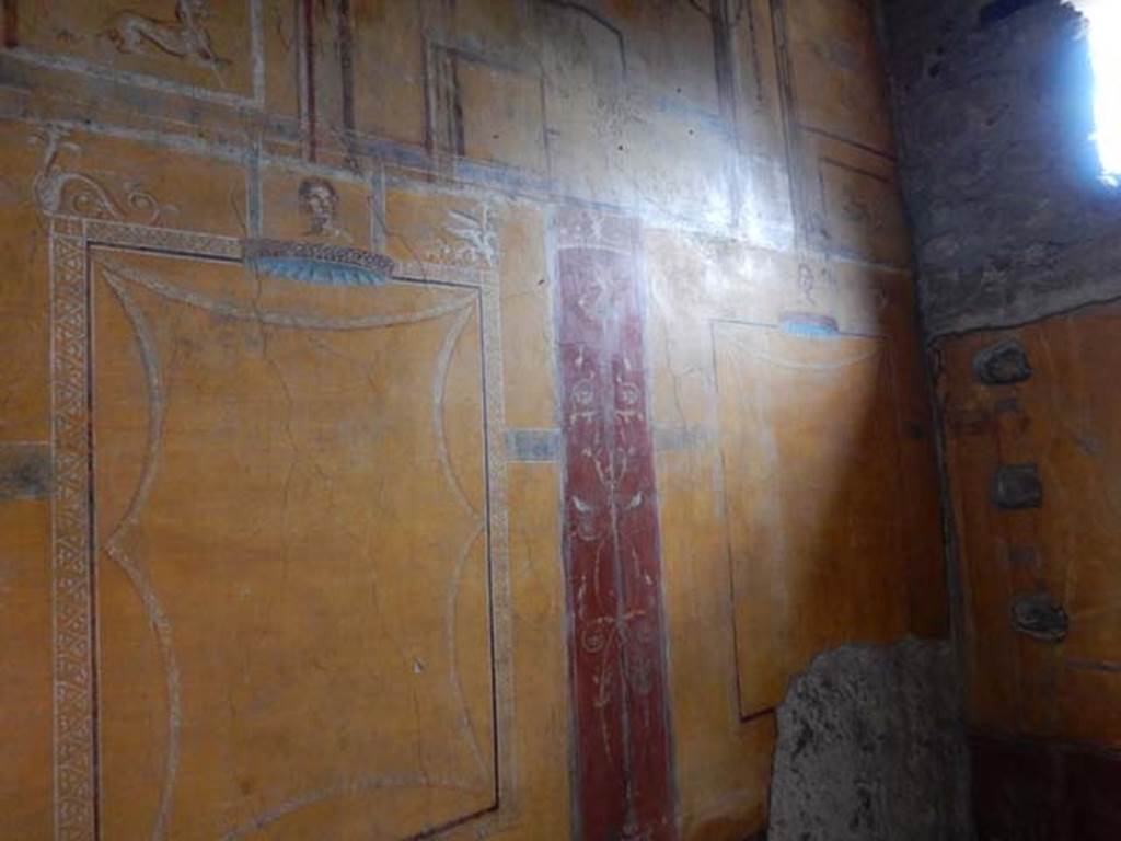 VI.16.7 Pompeii. May 2016. Room N, looking south along east wall. Photo courtesy of Buzz Ferebee.