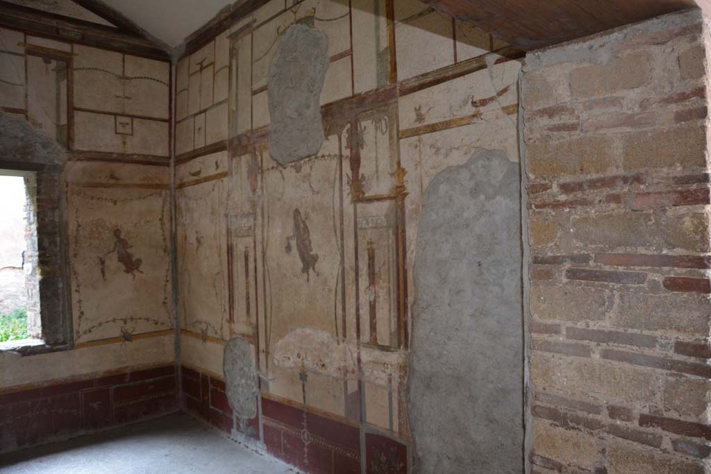 VI.16.7 Pompeii. March 2019. Room Q, looking west along north wall from doorway.
Foto Annette Haug, ERC Grant 681269 DÉCOR.