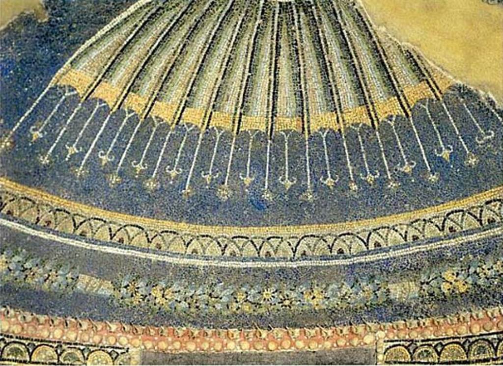 VI.17.42 Pompeii. Summer triclinium 31, nymphaeum. Detail from original mosaic pattern in apse. Now in Naples Archaeological Museum. Inventory number 40689.