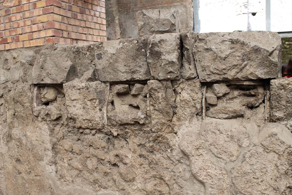 VII.1.8 Pompeii. March 2014. Detail from north wall between tepidarium 3 and calidarium 5.
Foto Annette Haug, ERC Grant 681269 DÉCOR