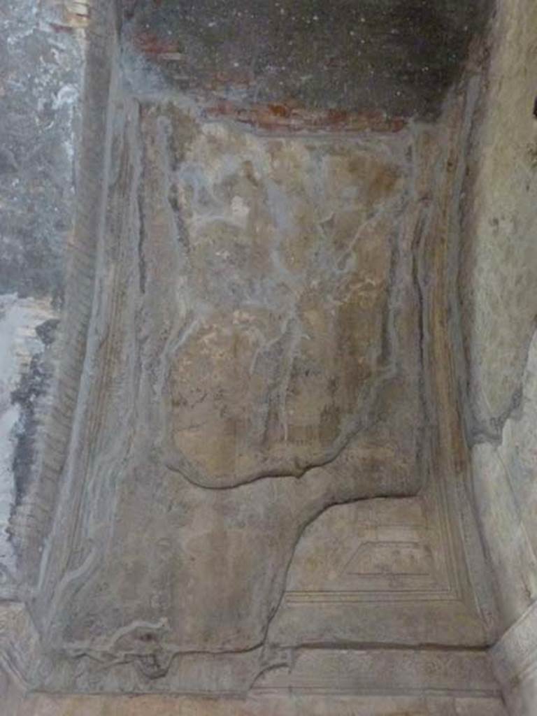 VII.1.8 Pompeii. June 2012. North wall in north-east corner of men’s changing room 2. Photo courtesy of Michael Binns.