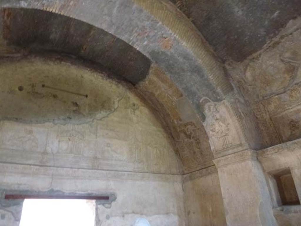 VII.1.8 Pompeii. June 2012. South-east corner and east wall of men’s changing room 2. Photo courtesy of Michael Binns.