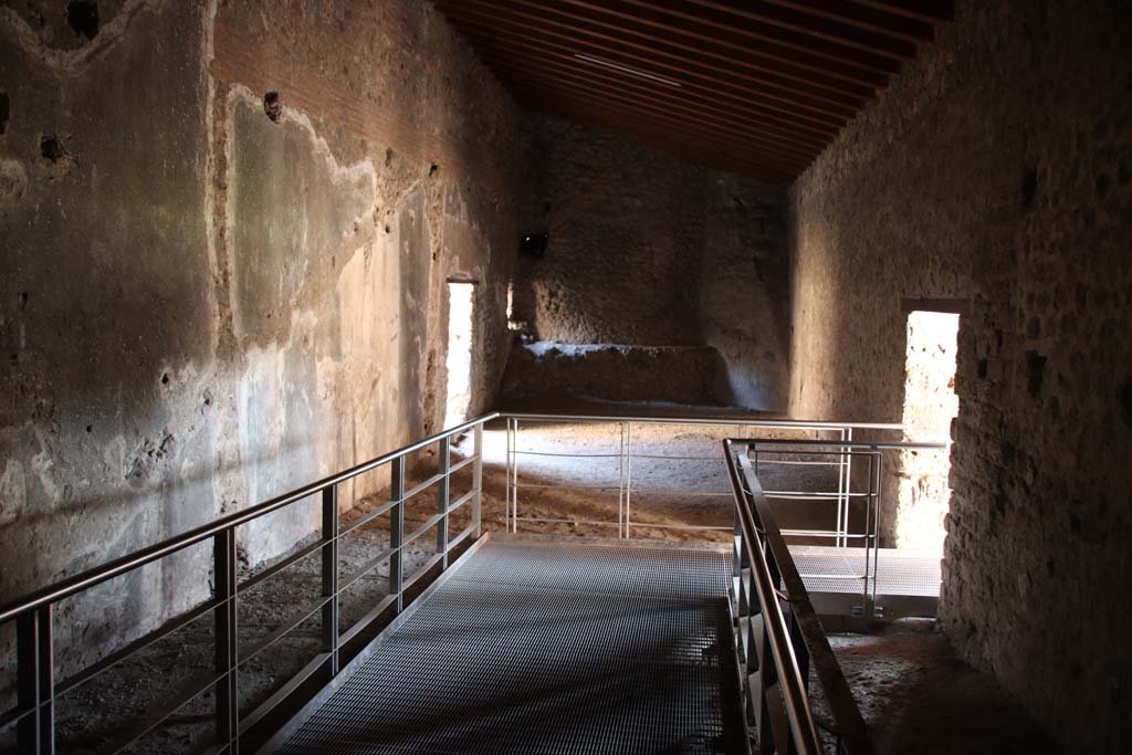 VII.1.8 Pompeii. September 2017. Room 8, women’s baths anteroom, now roofed, looking south.
Photo courtesy of Klaus Heese.