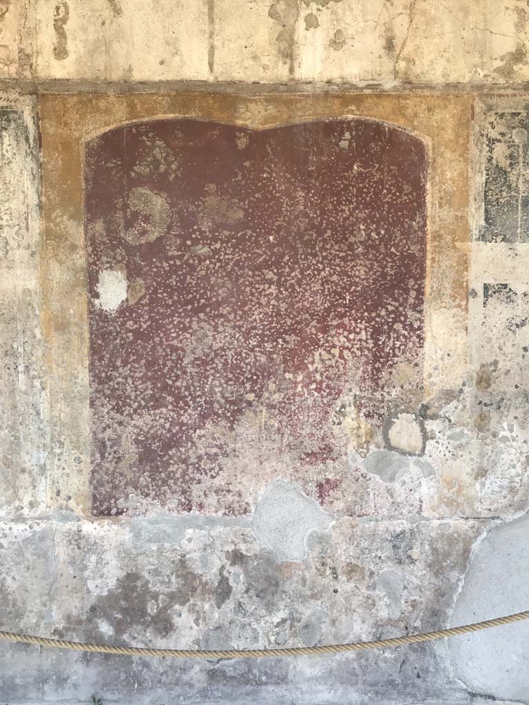 VII.1.8 Pompeii. April 2019. Painted decoration from east wall of portico B.
Photo courtesy of Rick Bauer.