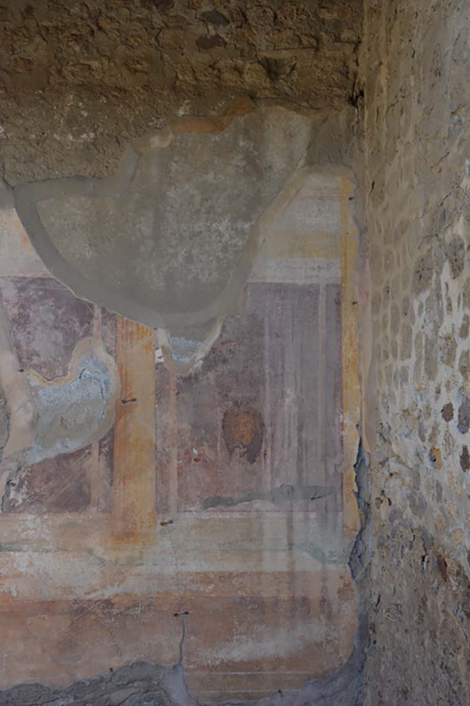 VII.2.16 Pompeii. October 2019. Oecus 10, detail from east wall at south end.
Foto Annette Haug, ERC Grant 681269 DÉCOR.
