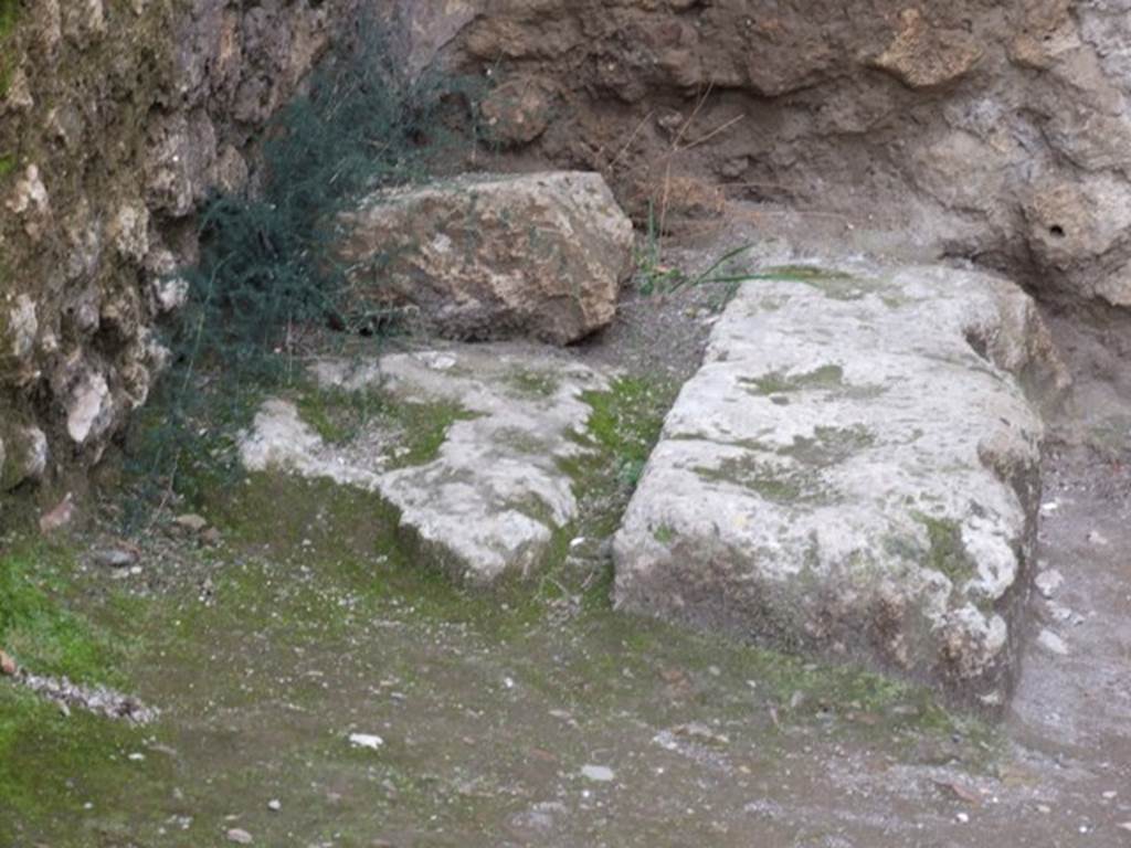 VII.2.44 Pompeii. December 2007. Base of staircase in north west corner.