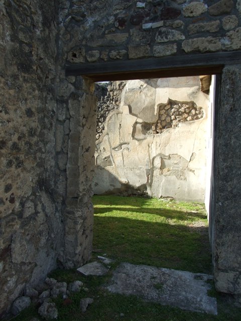 VII.4.31 Pompeii. March 2009. Room 20, north wall of oecus.