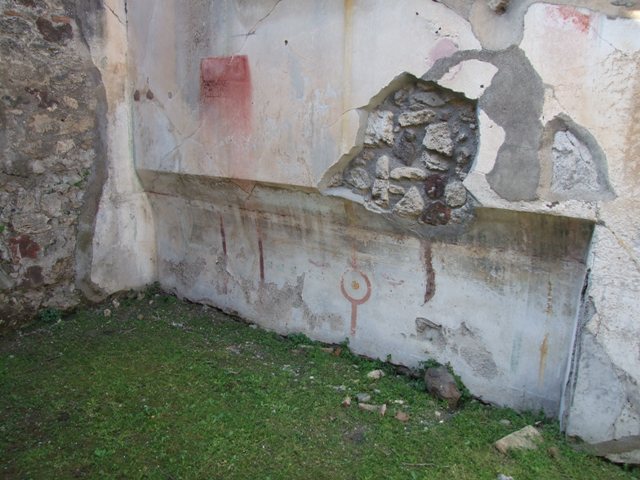 VII.4.31 Pompeii. March 2009. Room 20, mosaic floor in north-east corner of oecus.
