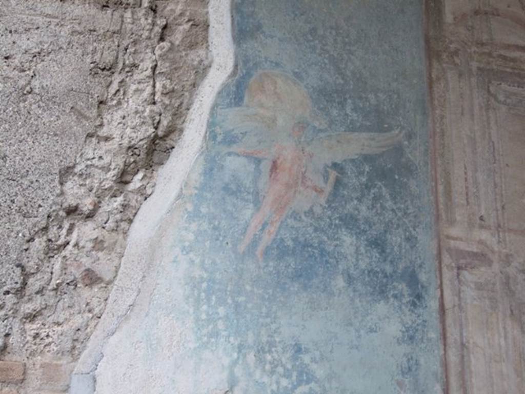 VII.4.48 Pompeii. December 2007. Room 11. Detail from East wall of Tablinum.