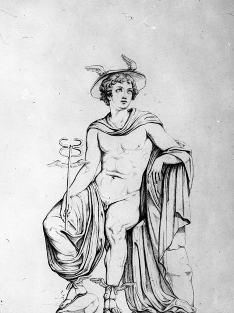 230710 Bestand-D-DAI-ROM-W.0021.jpg
VII.4.48 Pompeii. W.21. Drawing of painting from upper west wall, showing a sitting Mercury. See Real Museo Borbonico, XII, tav 6.
Photo by Tatiana Warscher. With kind permission of DAI Rome, whose copyright it remains.
See http://arachne.uni-koeln.de/item/marbilderbestand/230710