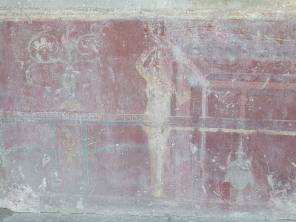 VII.4.48 Pompeii. December 2007. Room 13. Detail of wall painting in Ala.