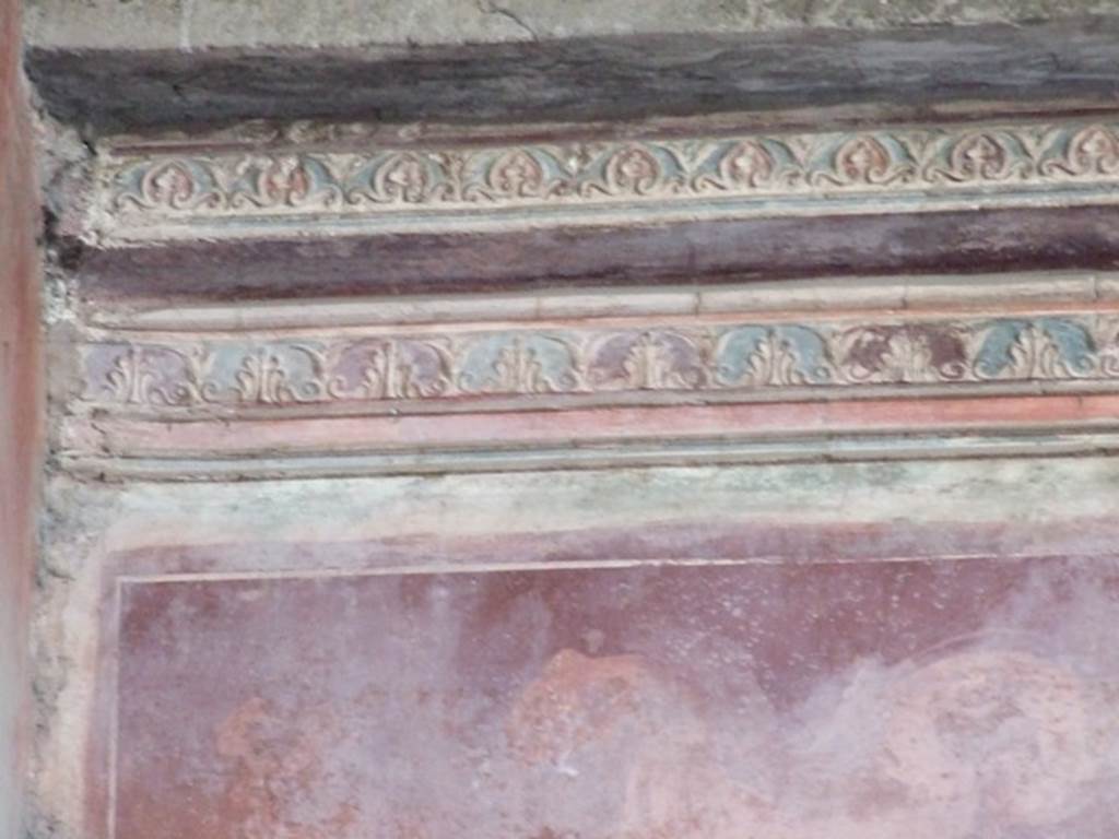 VII.4.48 Pompeii. December 2007. Peristyle. West wall. Plaster stucco.