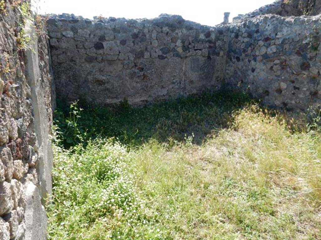 VII.7.10 Pompeii. May 2018. Looking towards west wall, of oecus (m), from doorway.
Photo courtesy of Buzz Ferebee.